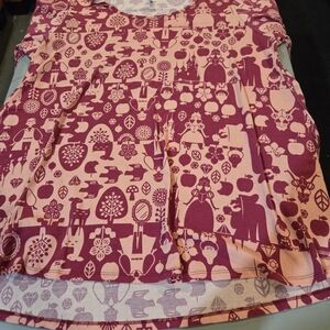 LuLaRoe Pink and Purple Pajama Top (5c37)